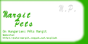 margit pets business card